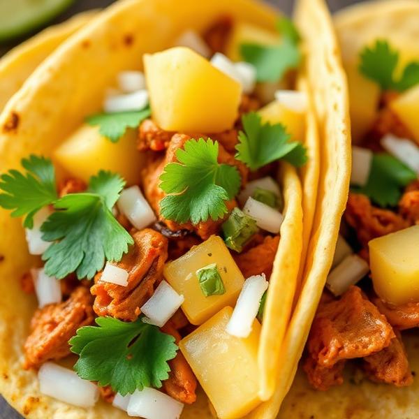 Huarache with meat, beans and salsa verde