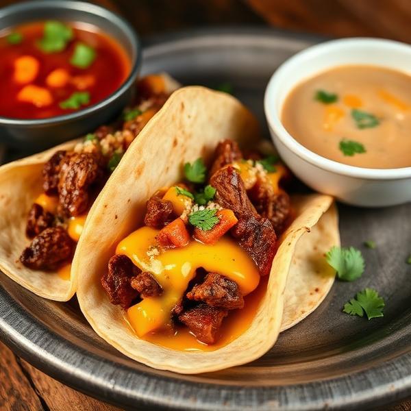 Loaded Mexican hamburger